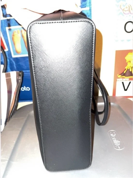 kate spade Black Saffiano Tote with Logo Tag - Picture 3 of 7